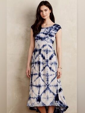 Anthropologie The Odells Skyscape Tie-Dye Maxi Dress XS